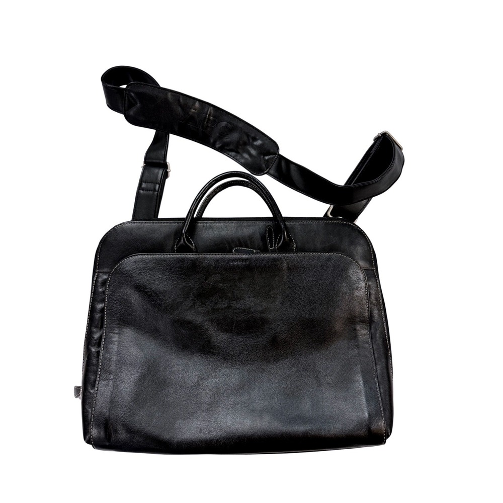 Lodis Briefcase Laptop Bag Mens OS‎ Black Good Leather Messenger Crossbody